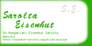 sarolta eisenhut business card